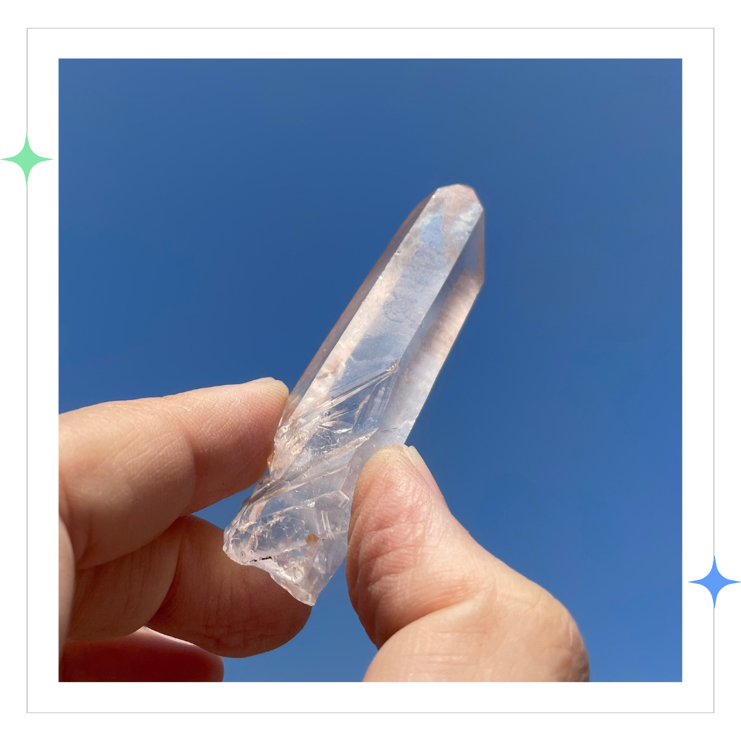 Coral Pink Lemurian Quartz 珊瑚粉紅雷姆利亞水晶