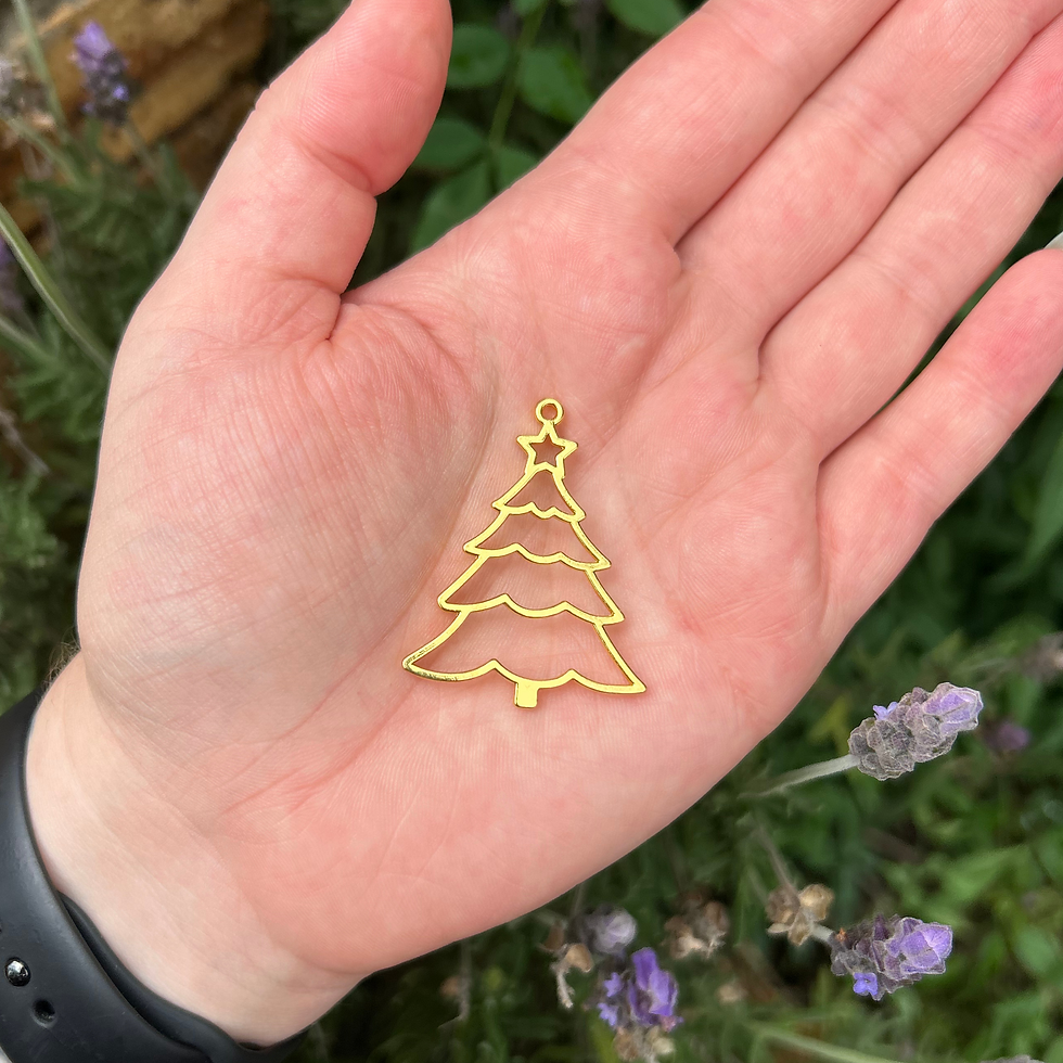 GOLD RESIN TAG | CHRISTMAS TREE LARGE