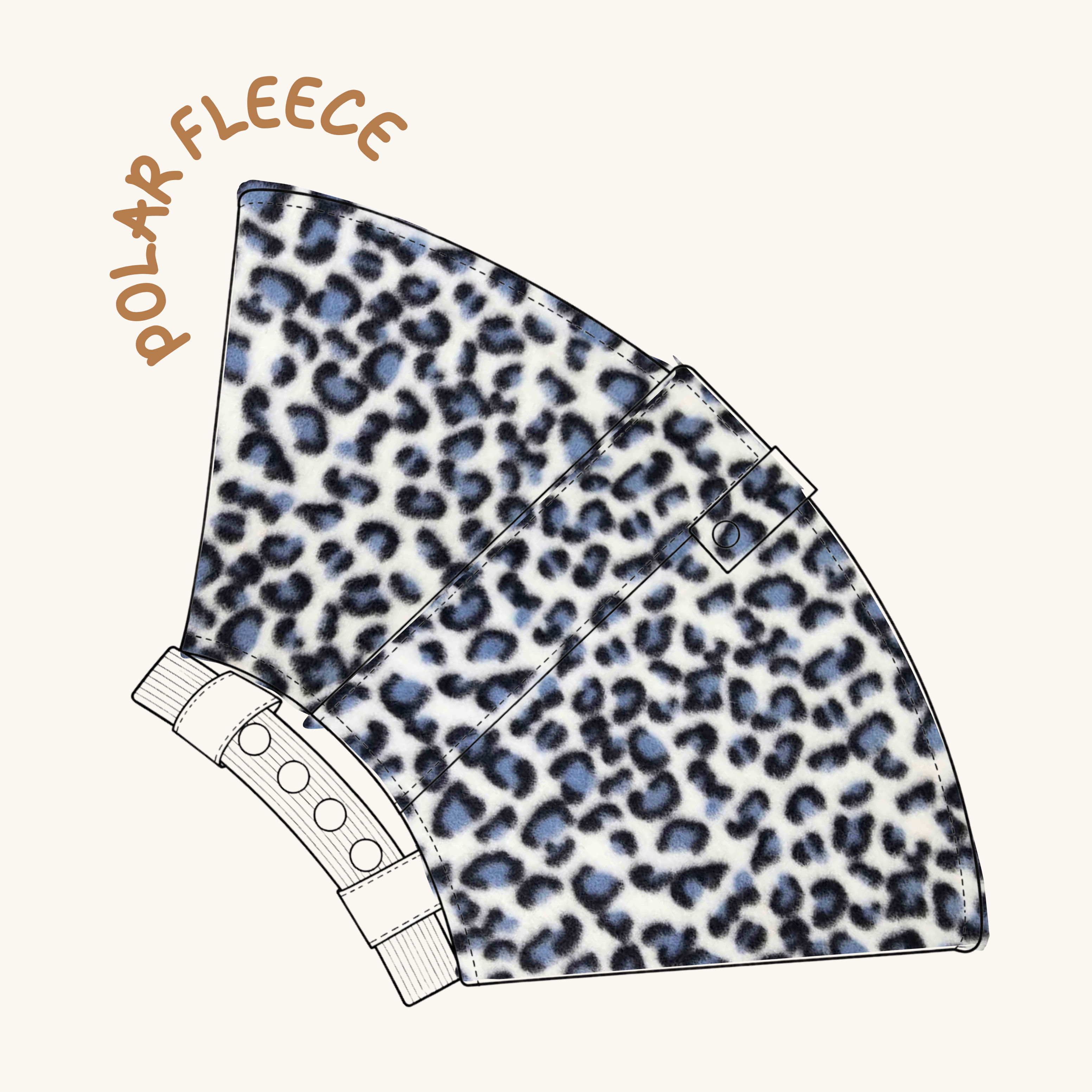 SOFT RECOVERY CONE | SNOW LEOPARD PRINT