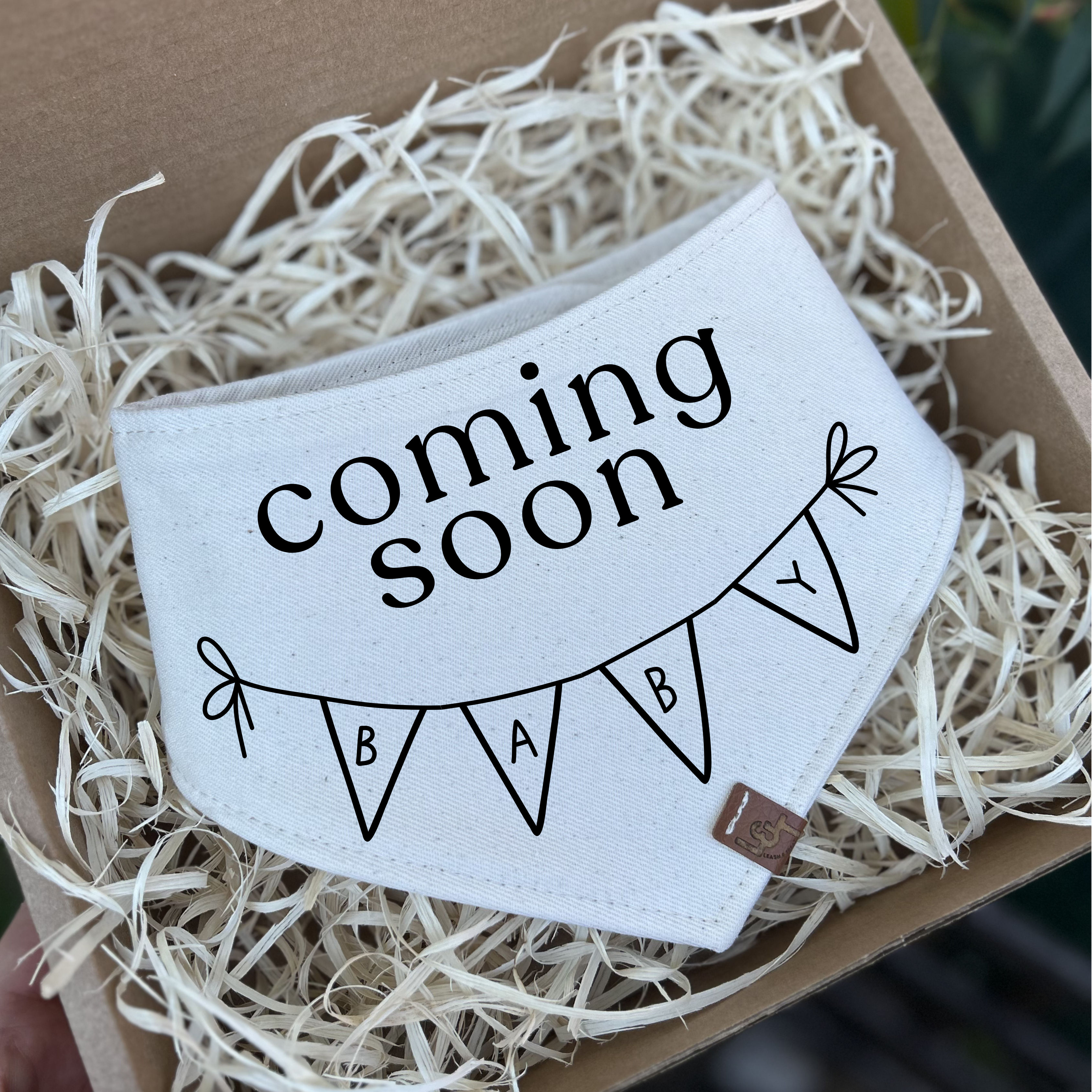 COMING SOON BABY | BABY ANNOUNCEMENT BANDANA 