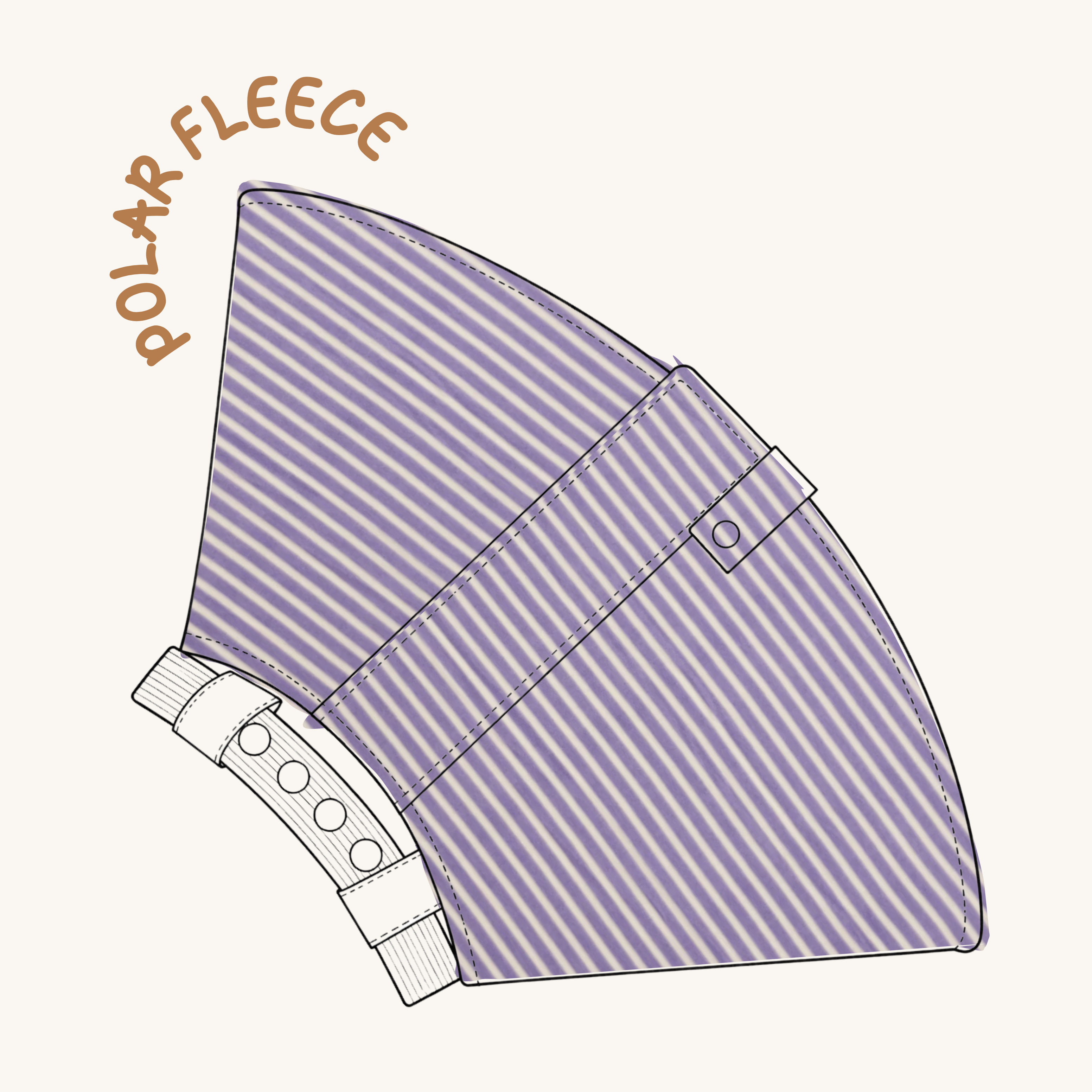 SOFT RECOVERY CONE | LAVENDER STRIPE