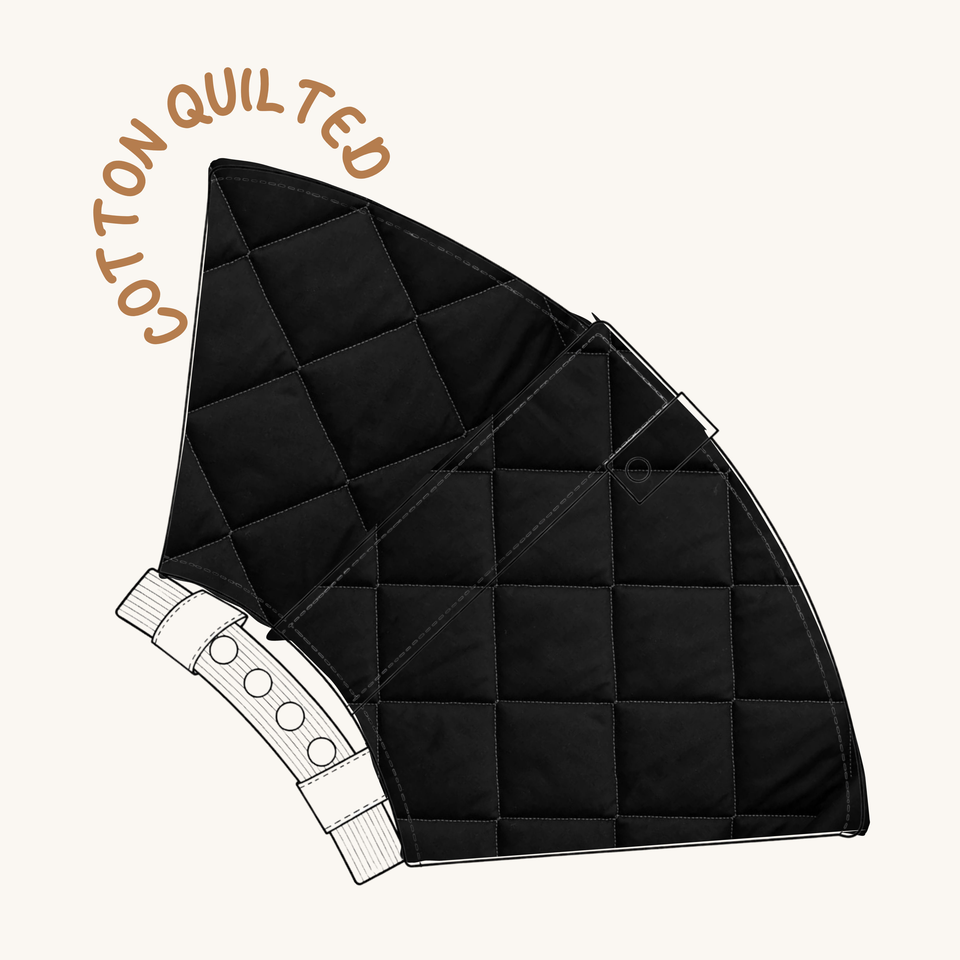 SOFT RECOVERY CONE | QUILTED NOIR