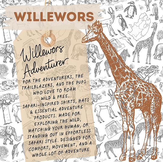 For the adventurers, the trailblazers, and the pups who love to roam. Safari-inspired shir