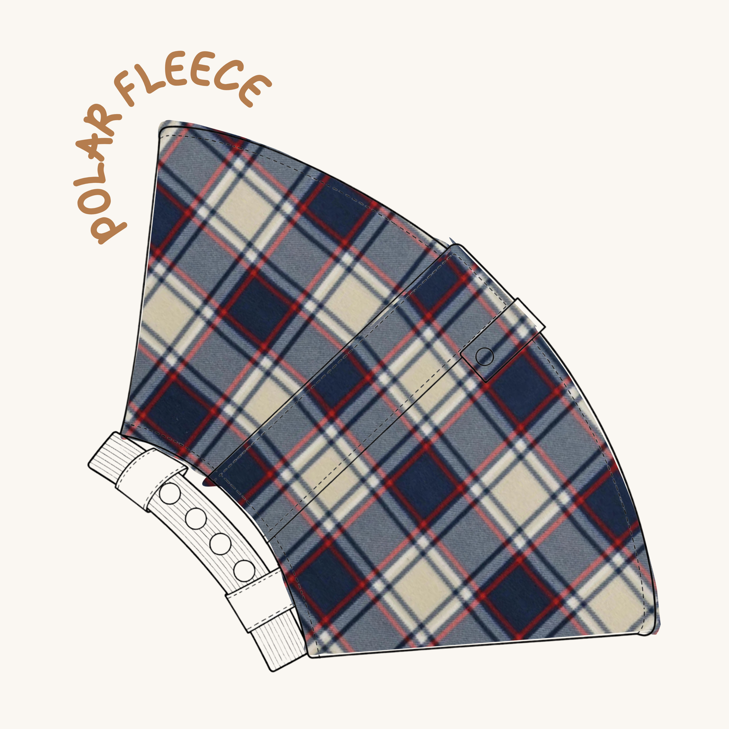 SOFT RECOVERY CONE | ROYAL TARTAN CHECK