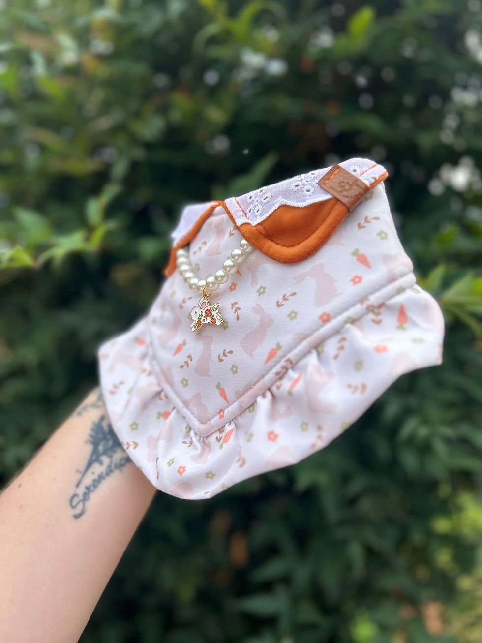 Thumbnail: MISS MEADOW BUNNY |  PEARL COLLAR & FRILL BANDANA