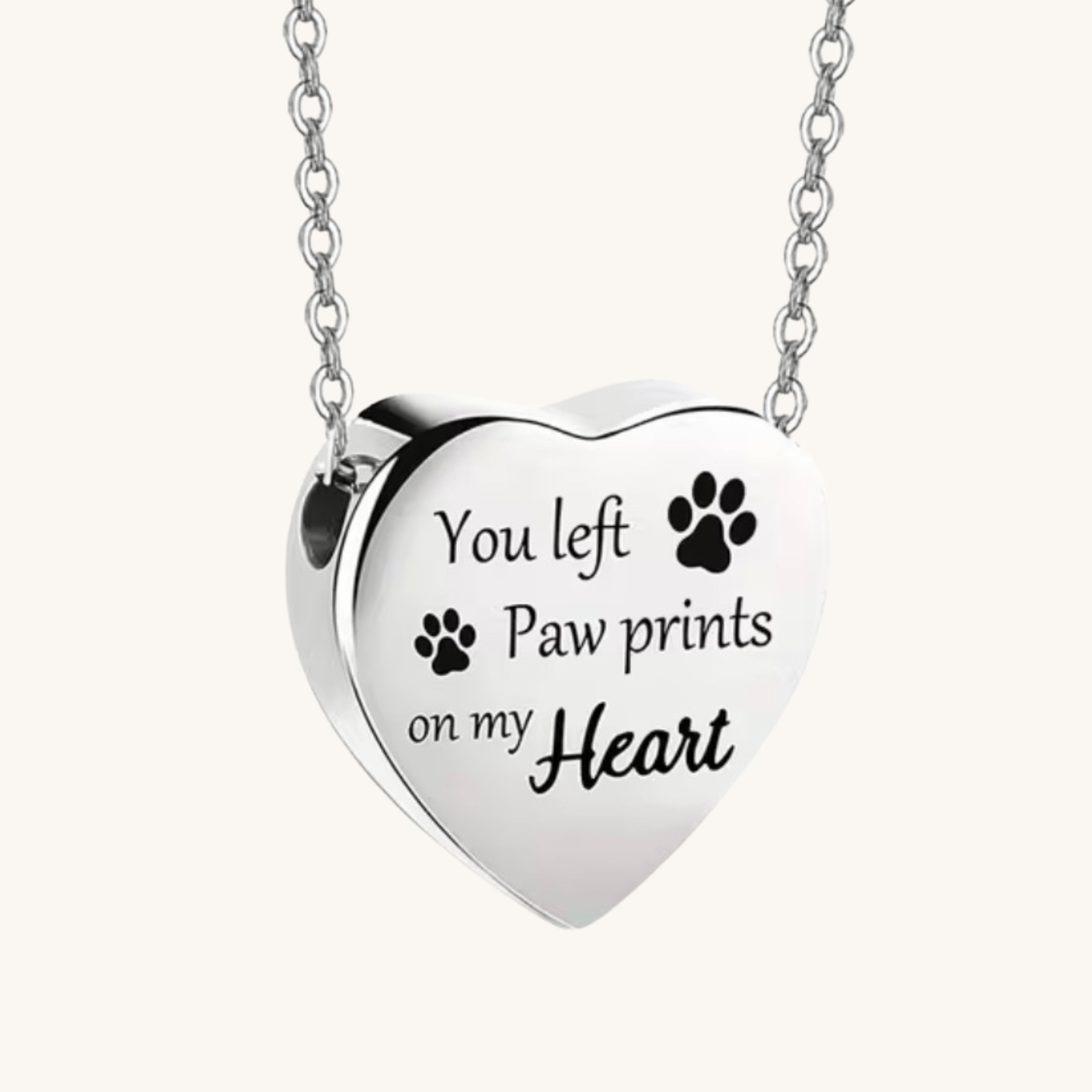 YOU LEFT PAW PRINTS ON MY HEART | FILL IT YOURSELF KEEPSAKE NECKLACE