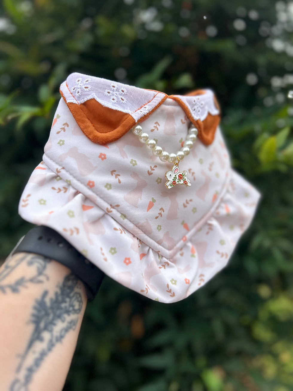Thumbnail: MISS MEADOW BUNNY |  PEARL COLLAR & FRILL BANDANA