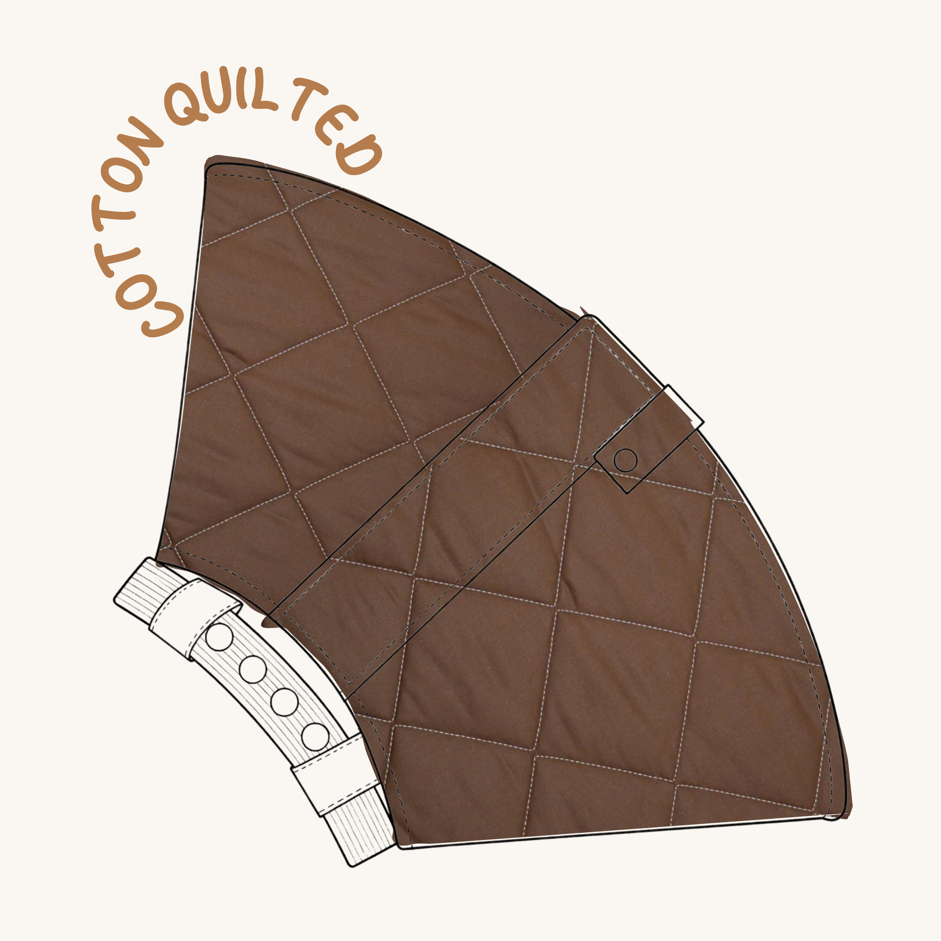 SOFT RECOVERY CONE | QUILTED CHOCOLATE