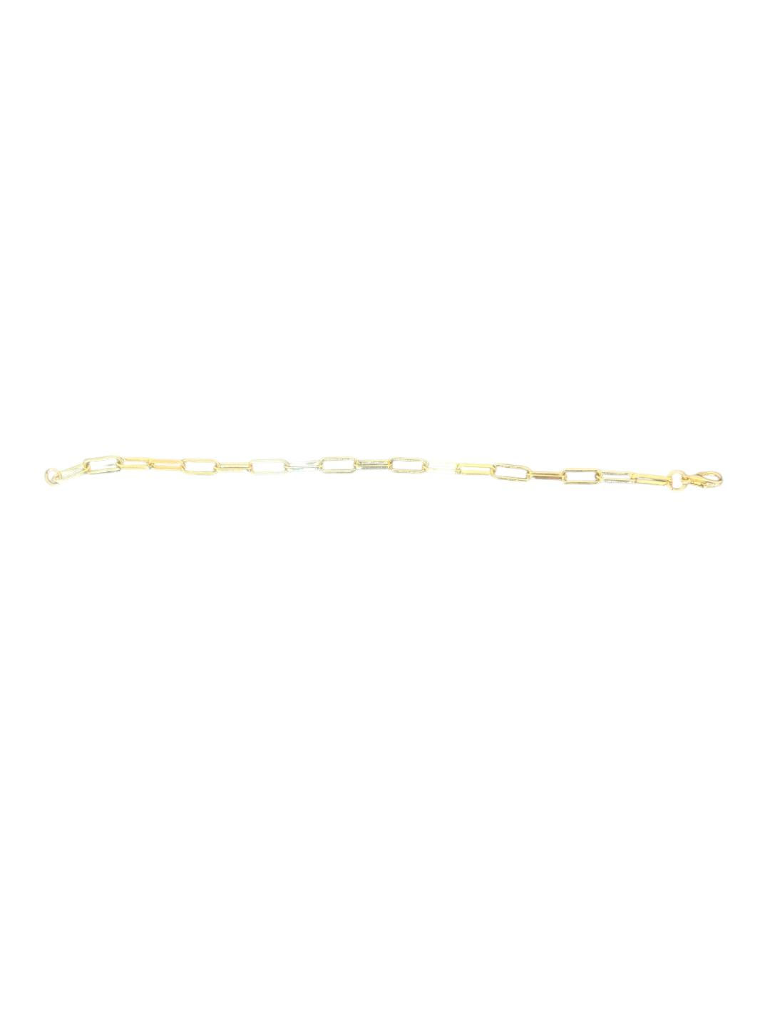 Gold paperclip chain bracelet