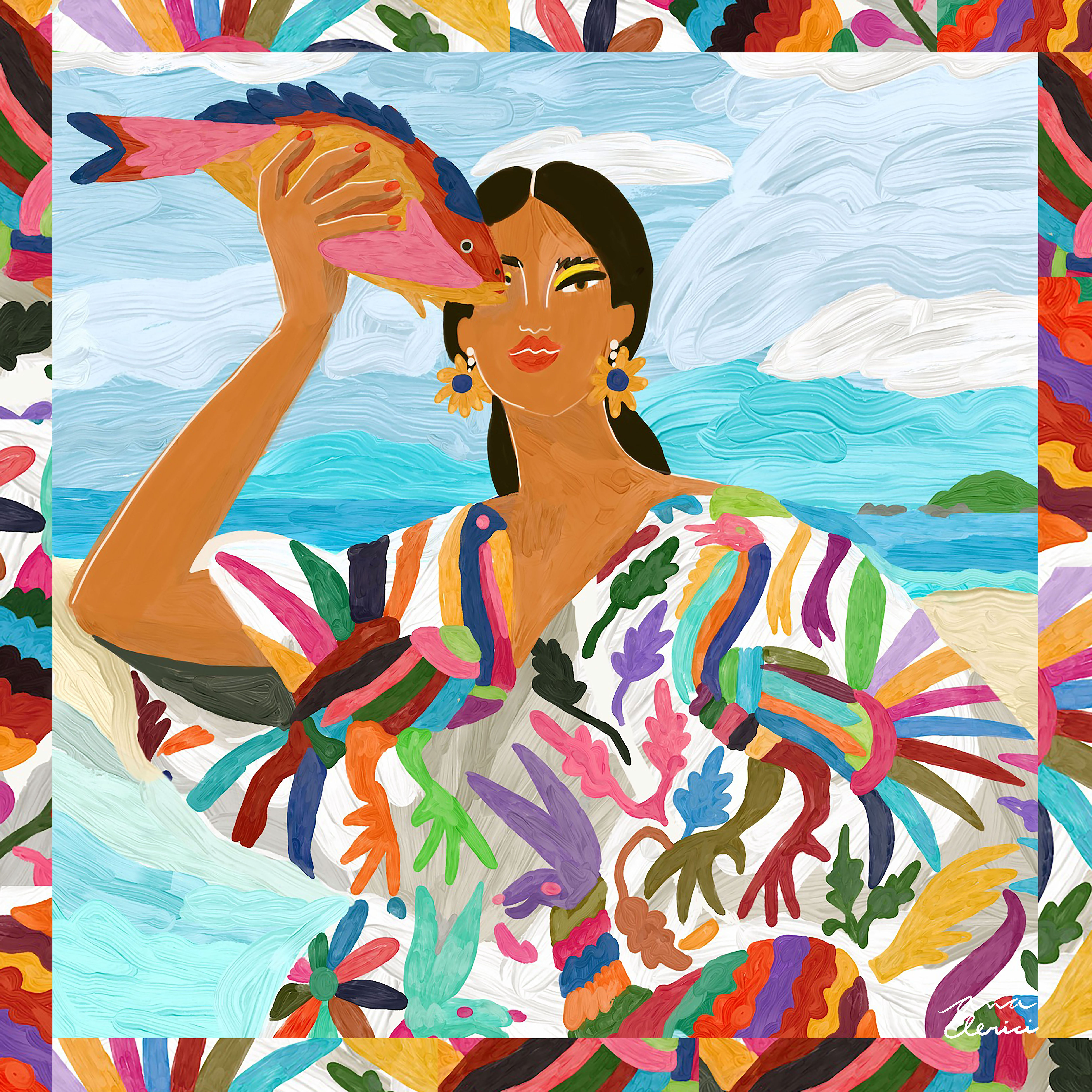 Pañuelo Mexican Colors - Mexican Colors Scarf