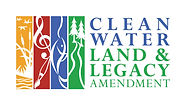Clean Water, Land, and Legacy Amendment logo, four small image banners of wildlife scenes and a music note appear beside text