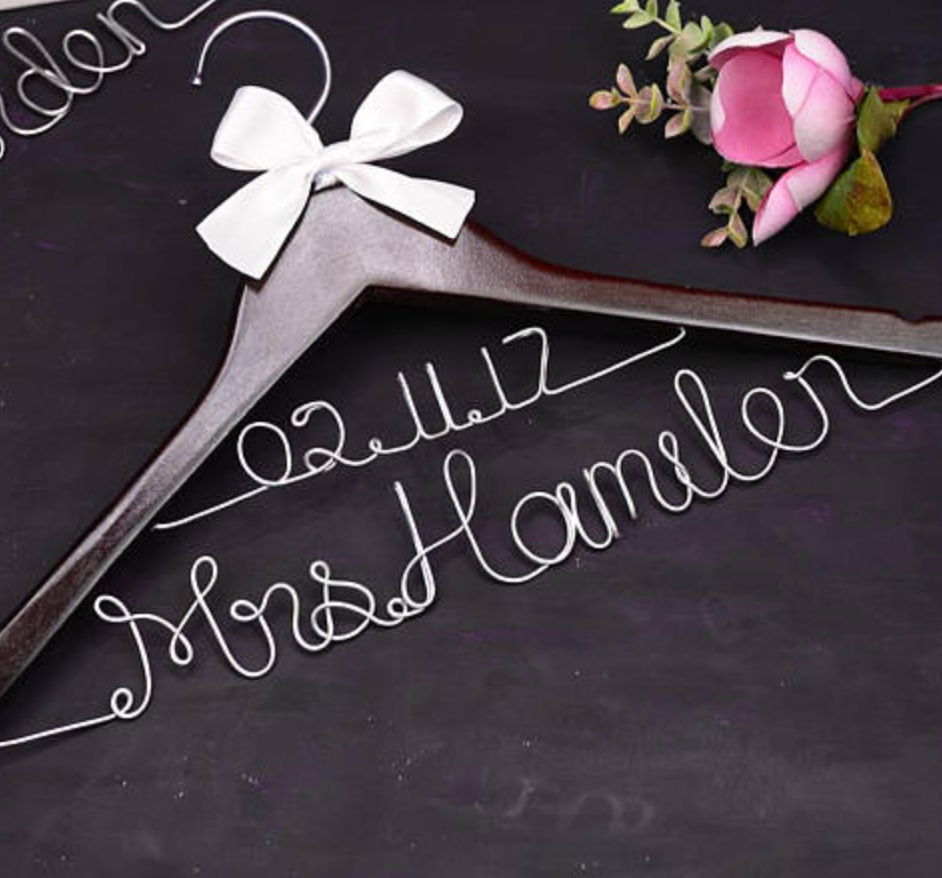 Thumbnail: Handmade Wire Bridal Coat Hangers