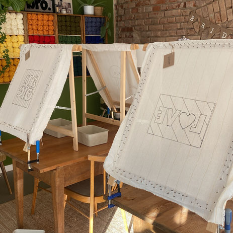 Tuftingart und Tufting Workshops Nürnberg it’s nuni, getufteter Teppich mit Lettern , Tufting Workshops in Nürnberg
