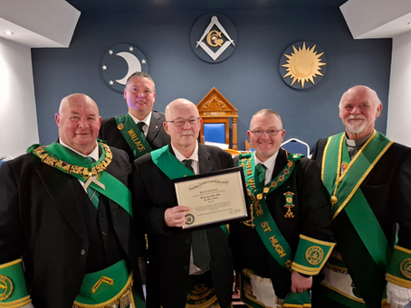 Presentation: Lodge Wallace St. Hugh No.1212 Bro. James Knox PM