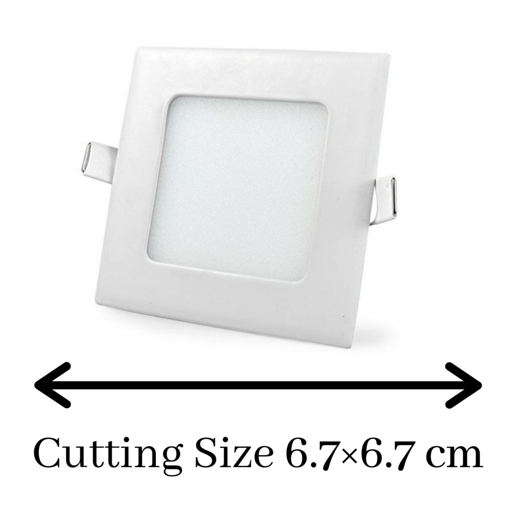 3 Watt Square Warm White (Yellow) Led Conceal Light for POP/ Recessed Lighting