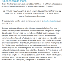 Soutenance doctorale, le 28 juin 2017, IGA Grenoble.