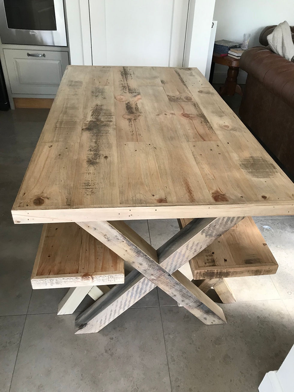 Thumbnail: Dining table and bench seats 