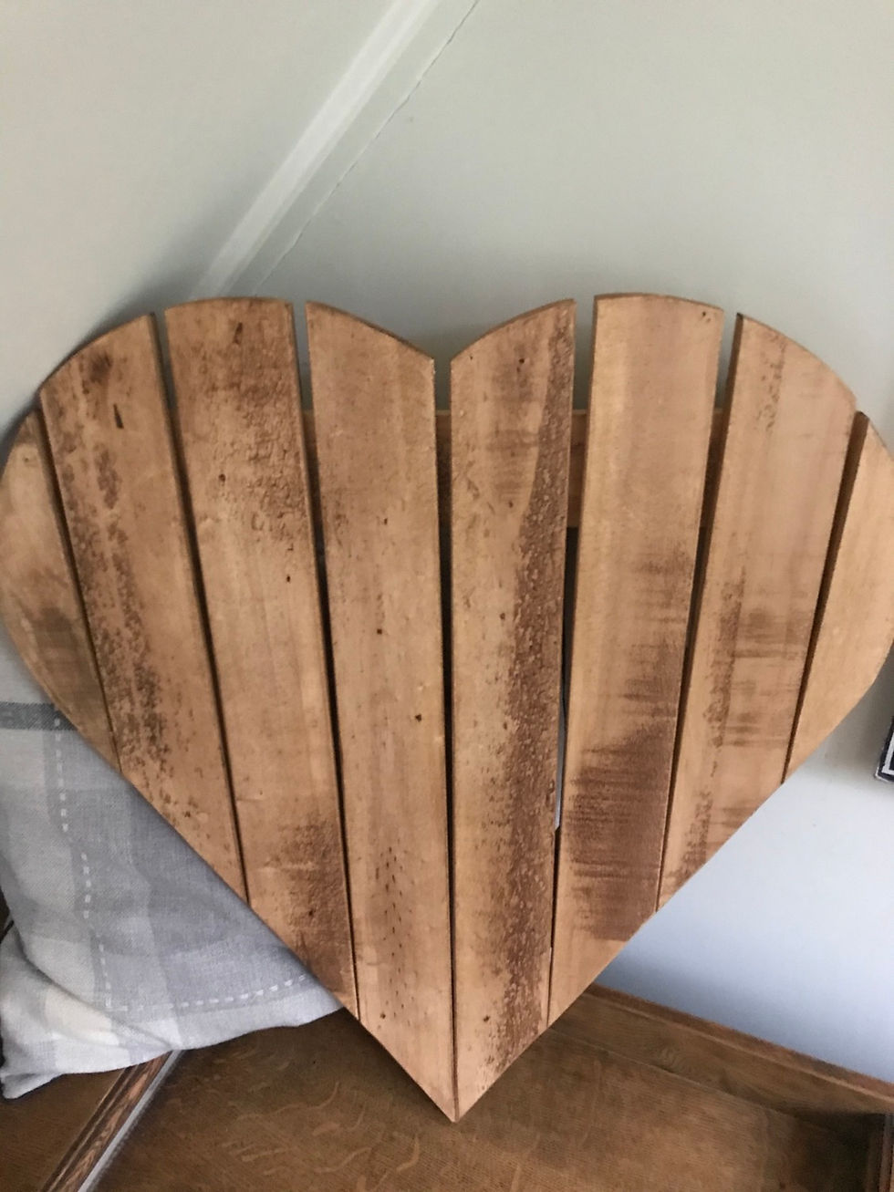 Thumbnail: Extra Large Wooden wall hanging heart