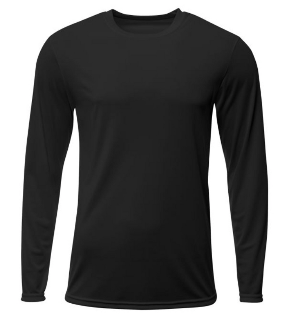 Thumbnail: Black long-sleeve performance shirt