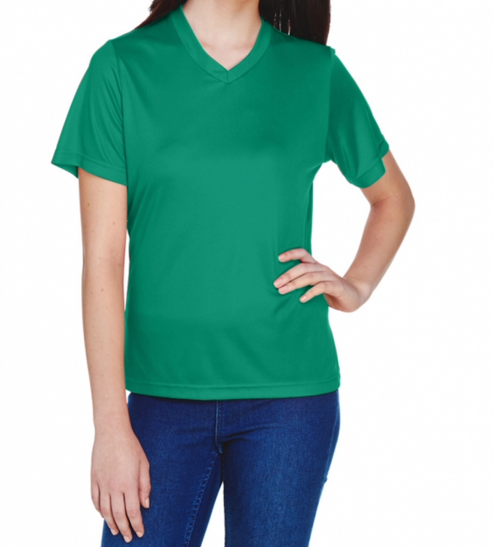 Thumbnail: Green Women’s V-Neck Performance T-Shirt