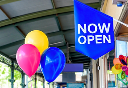 a now open banner
