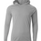 Thumbnail: Gray hooded long-sleeve shirt