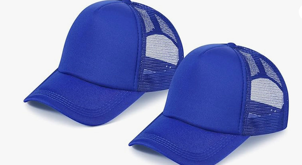 Thumbnail: Two royal blue foam trucker hats