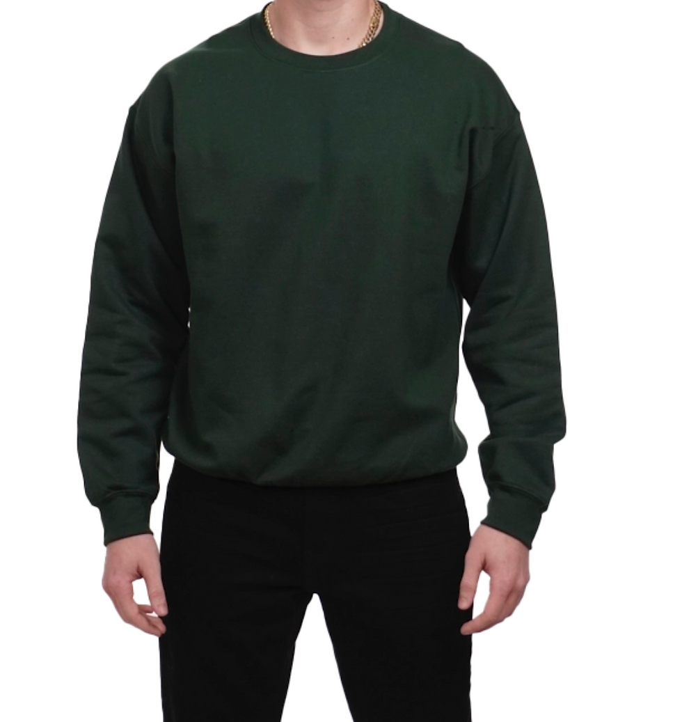 Miniatura: Dark green Adult Heavy Blend 8 oz 5050 Fleece Crew sweatshirt