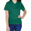 Miniatura: Women's dark-green v-neck performance t-shirt