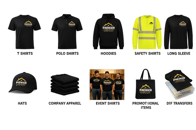 Premium custom hoodies designed for businesses, contractors, and branded workwear.