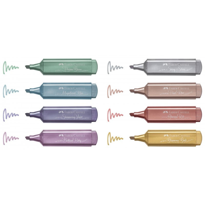 Miniatura: Resaltadores Metalizados Faber-Castell x8