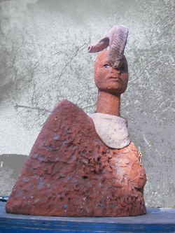 no129.Self portrait Shofar.JPG