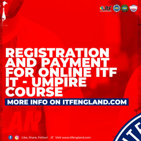 Registration and payment for Online ITF IT - Umpire Course