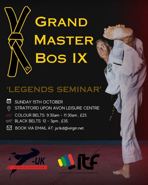 Seminar with GM Bos in Stratford upon Avon in October.