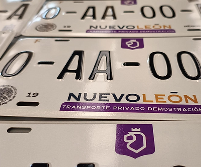 Placas para Nuevo León