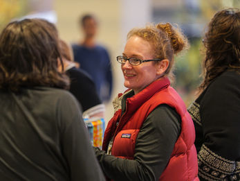 Kris Kelly (Assistant Research Professor, Arnold lab) at the 2023 NextGen building fall social.