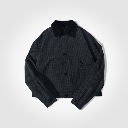 SATUR セター セト Cropped cotton work jacket Buy Satur Crop Cotton Work Jacket Sky Blue (W) Online in Australia