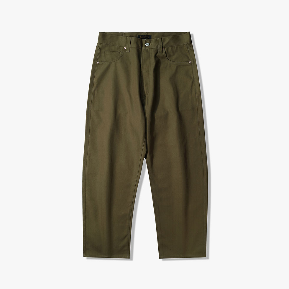 Thumbnail: ST116 Simplified 5 Pockets Jeans - HBT Green