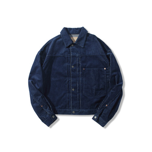 ST064 Big Pocket Type 1 Corduroy Jacket - Indigo | Standardtypes UK