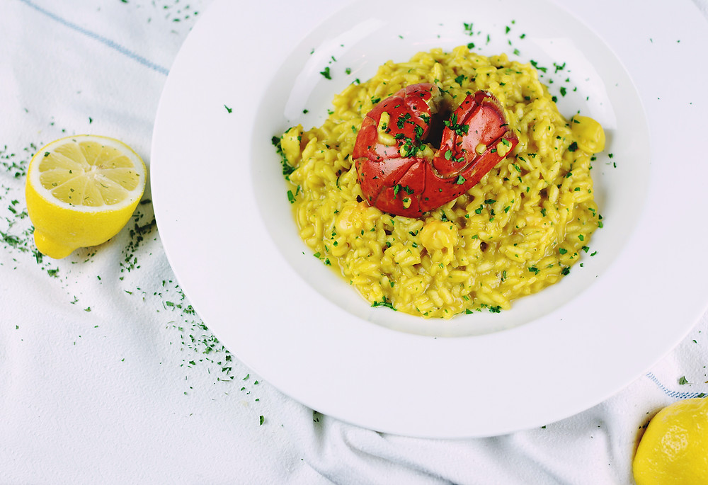 Lobster with orzo