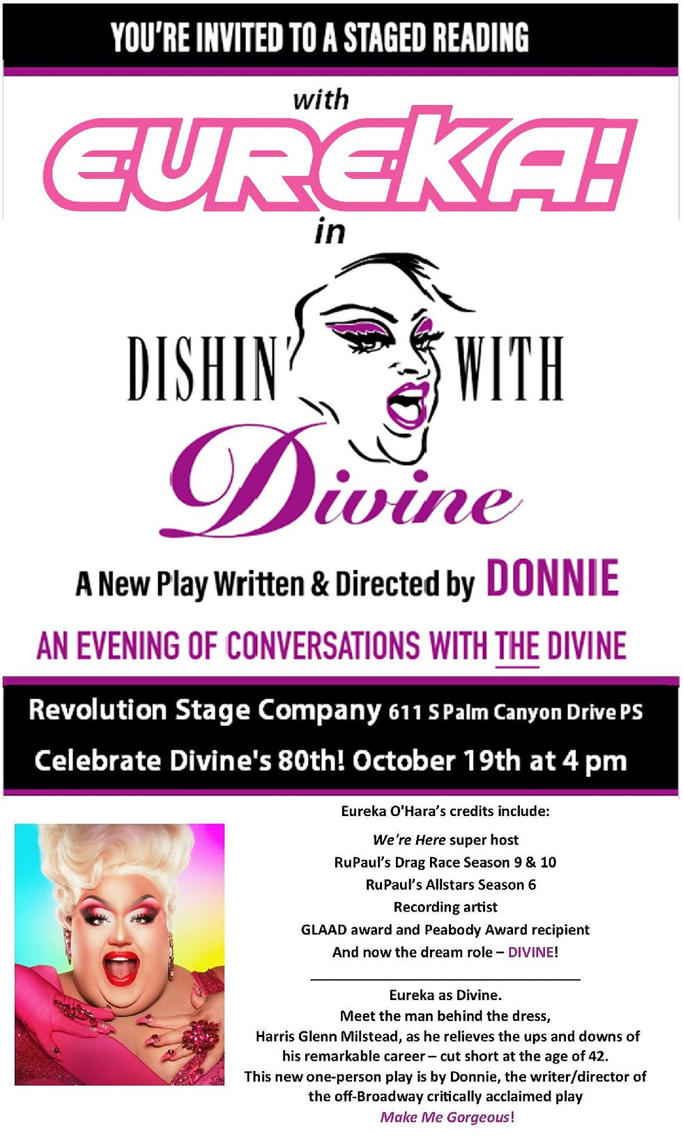 DISHIN' WITH DIVINE Staged Reading with EUREKA O'HARA