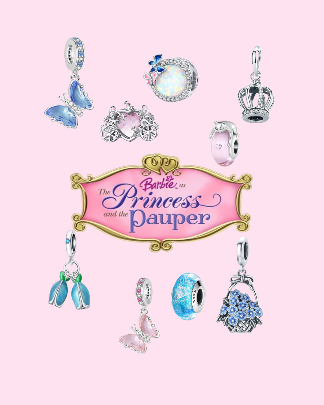 Pingentes Barbie A Princesa e a Plebeia 