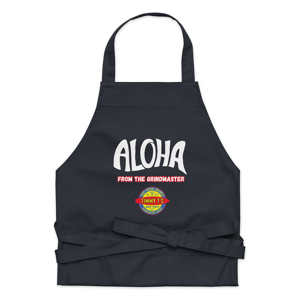 Thumbnail: Timmy T's Sandwich Shop Aloha from the Grindmaster Apron Black Front