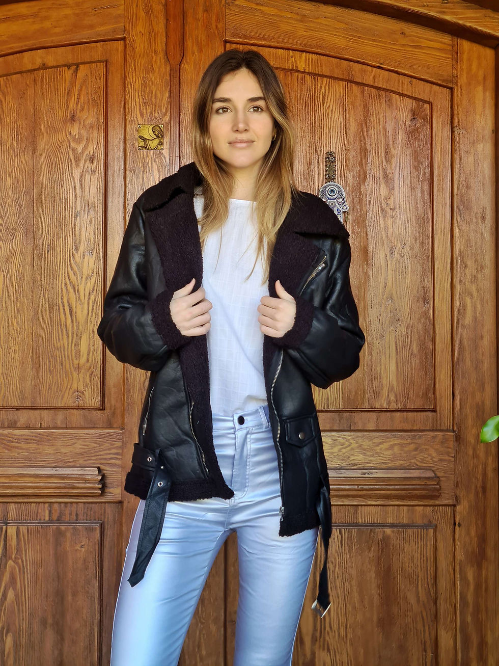 Miniatura: Chaqueta  aviadora negra