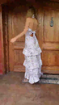 Miniatura: Vestido capas palo rosa claro