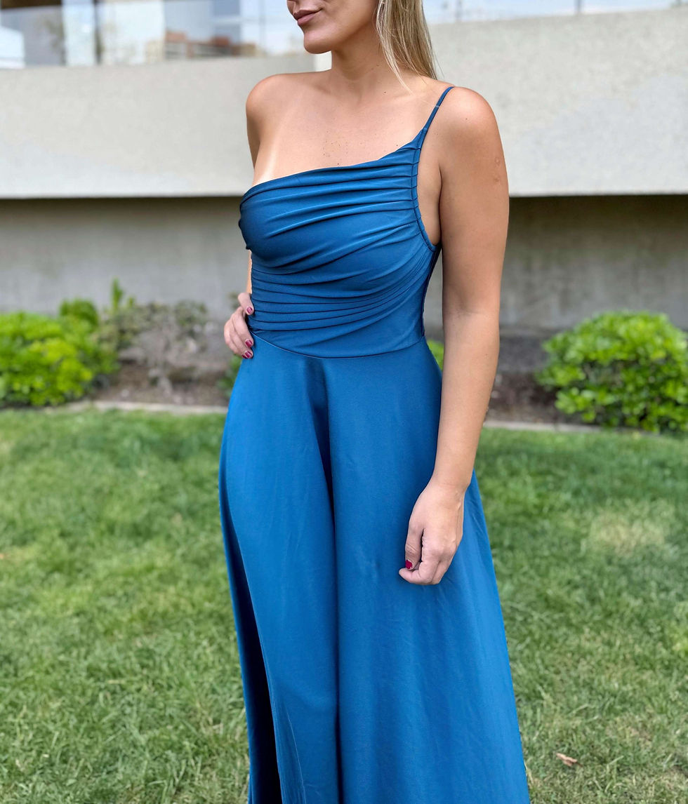 Vestido plisado Dupont petroleo