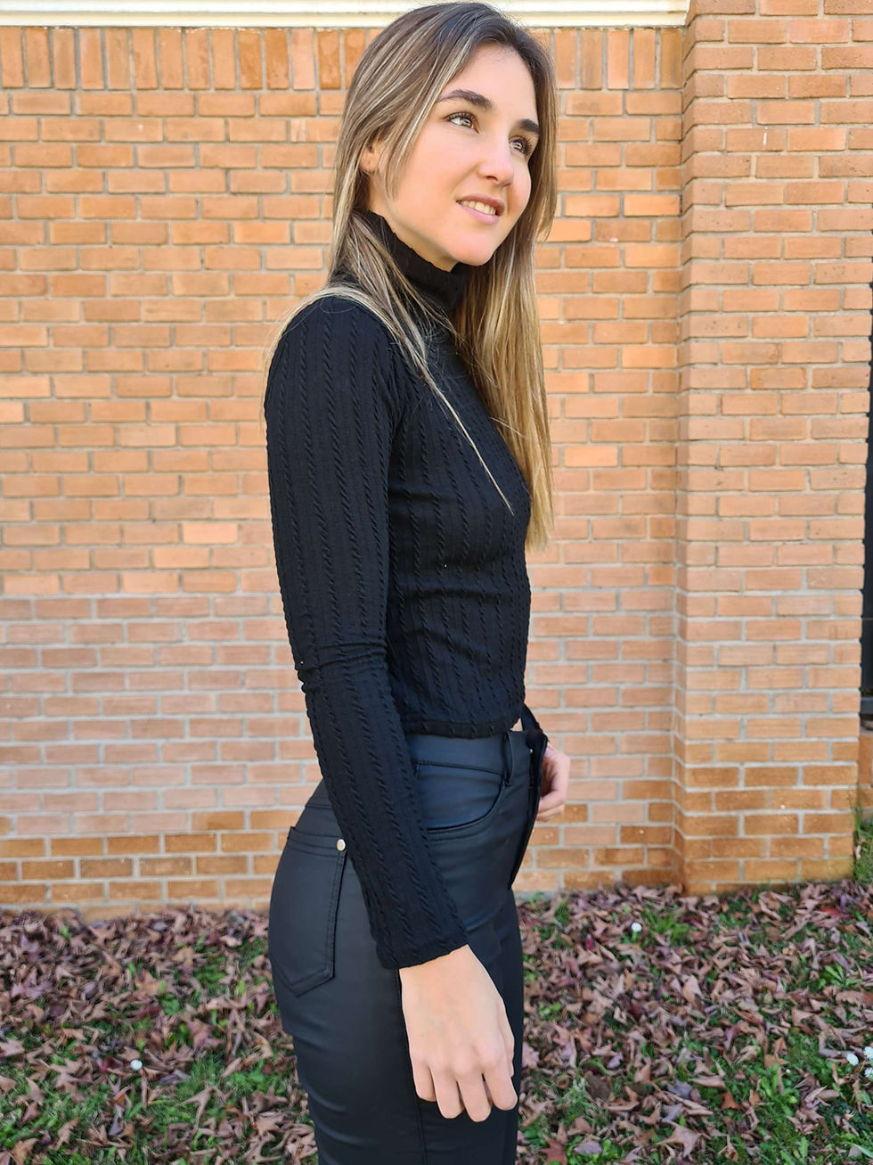 Miniatura: Polera Lanilla Negra