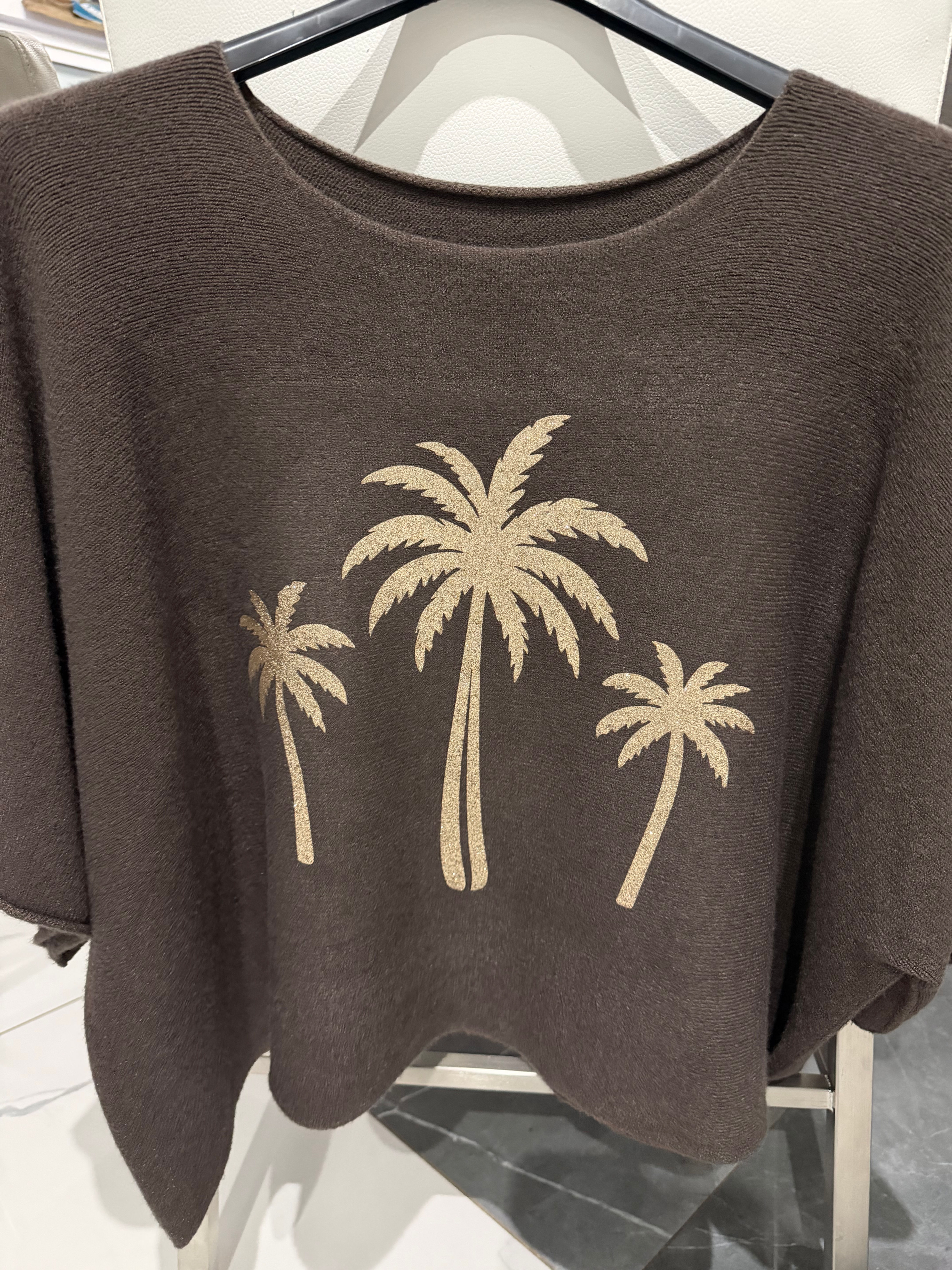 Pull poncho Palmiers