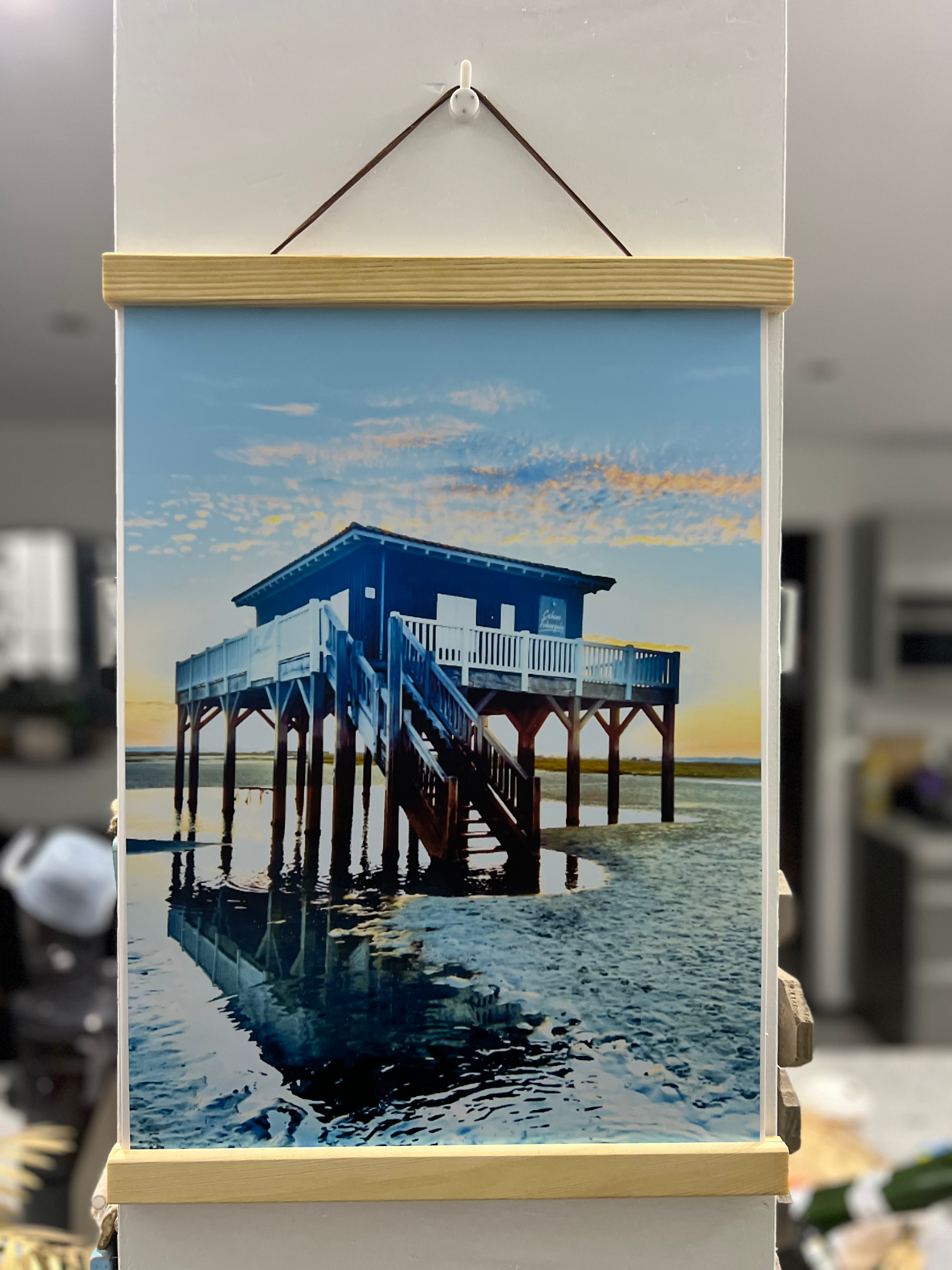 Impression affiche A3 photo 280g sur cadre magnétique à suspendre bois