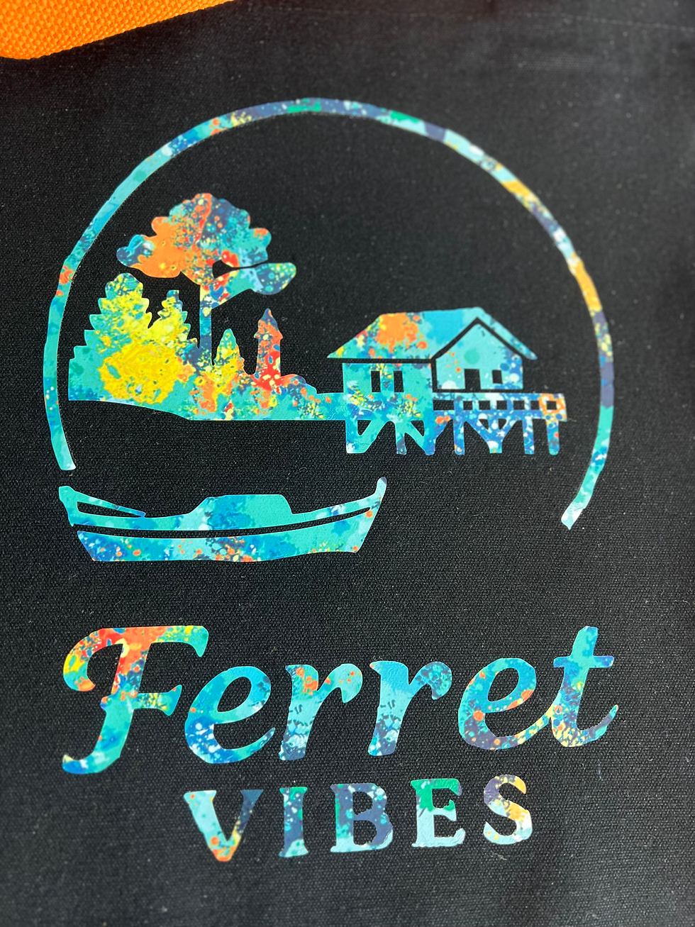 Miniature : Tote bag “Ferret Vibes”  aquarelle 